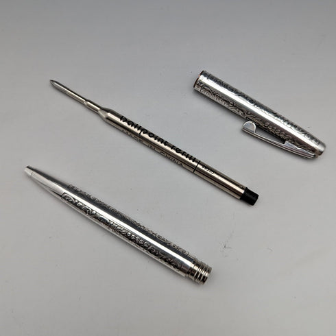 American Vintage Schafer Sterling Silver Ballpoint Pen with Case